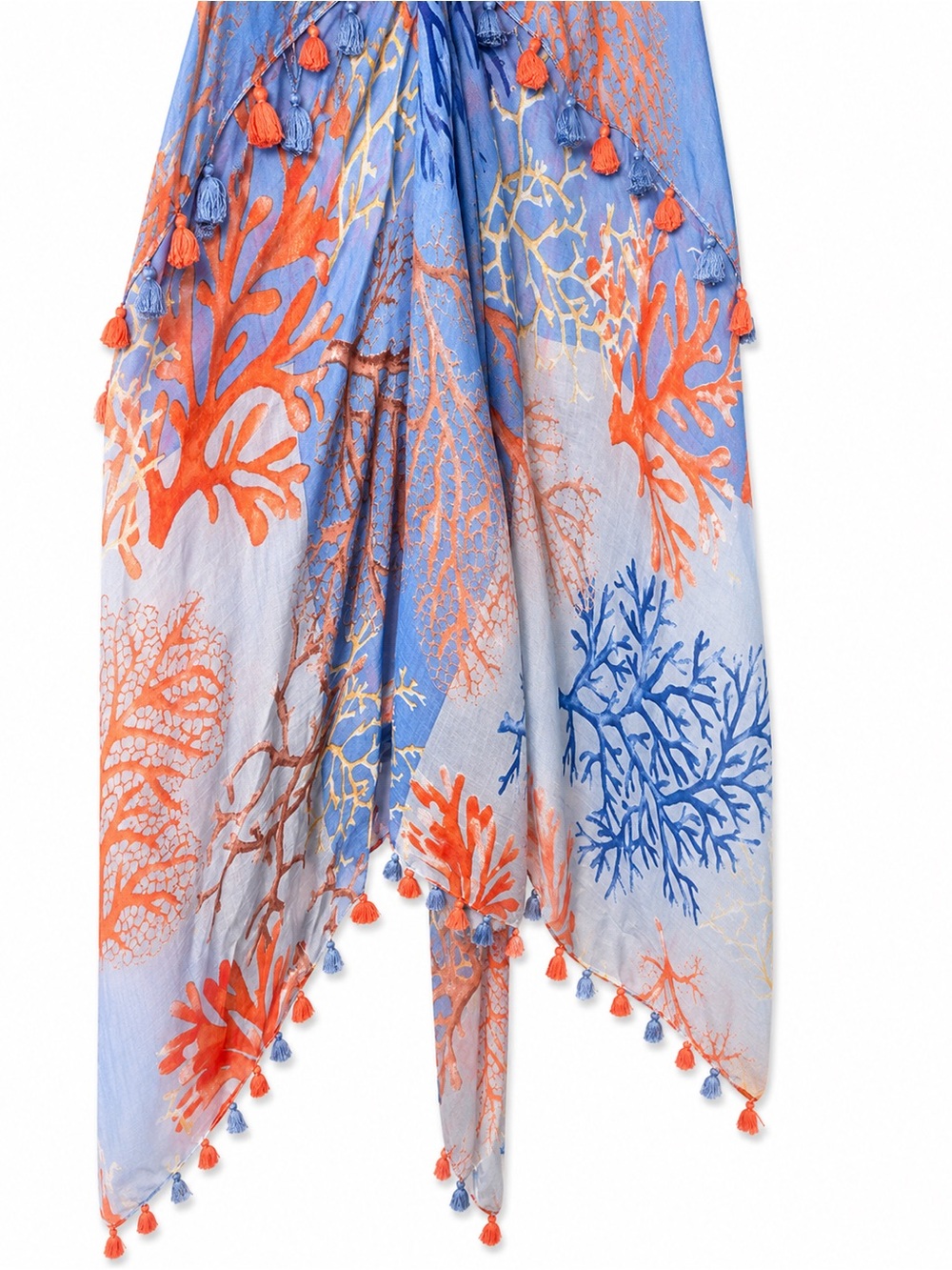 Aratta 🪸 Coral Fields Print | Midi/Maxi | Backless | Slip Dress | Sheer - Picture 6 of 11